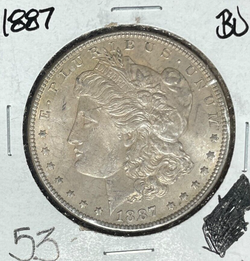 1887 MORGAN SILVER DOLLAR - BU ~NICE TONED COIN~