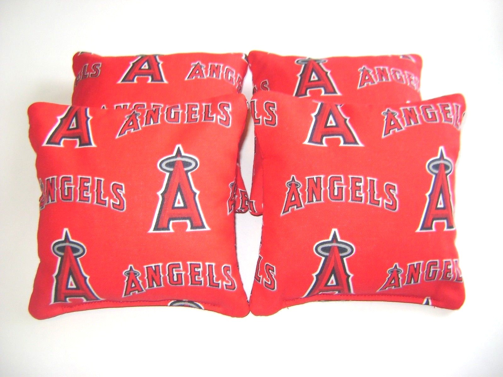 LOS ANGELES ANGELS OF ANAHEIM CORNHOLE BEAN BAGS SET OF 4 TOP QUALITY TOSS GAME