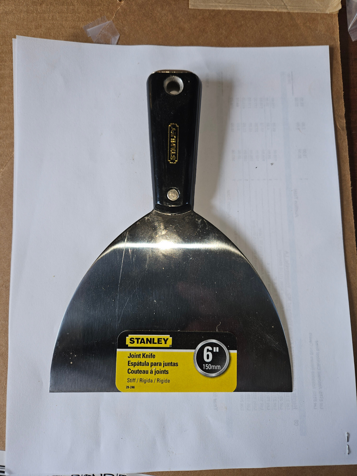 DEWALT 28-246 6" Steel Joint Knife Flexible Blade Nylon Handle 1-Each