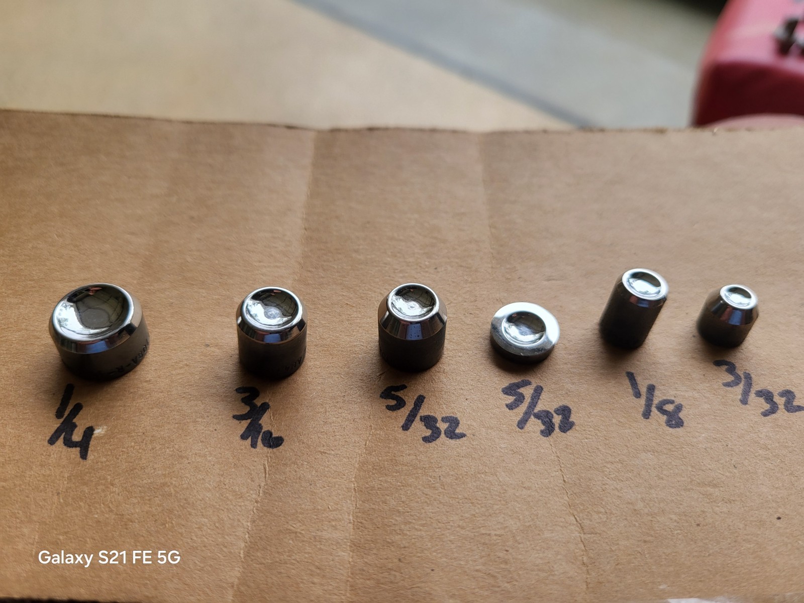 6 PC Rivet squeezer Set button head