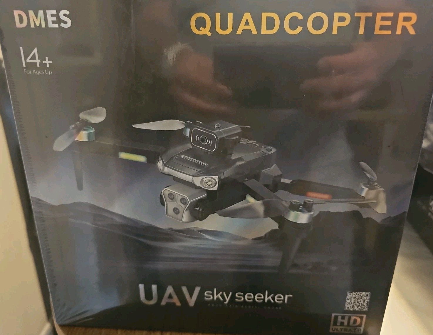 UAV Sky Seeker Quadcopter Drone w/ Camera, Black, 1640ft Control Range