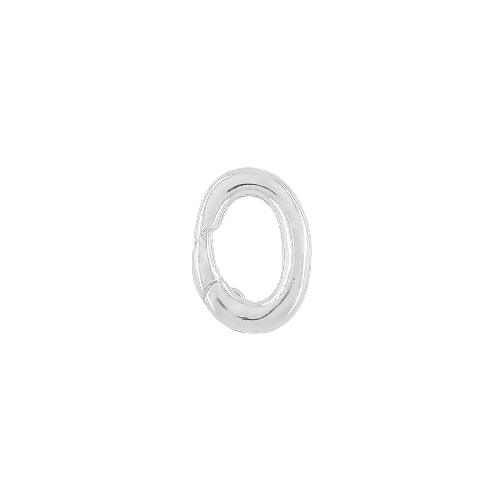 Sterling Silver Oval Pearl Enhancer Shortener Auto Close Push Clasp 10mm #51894