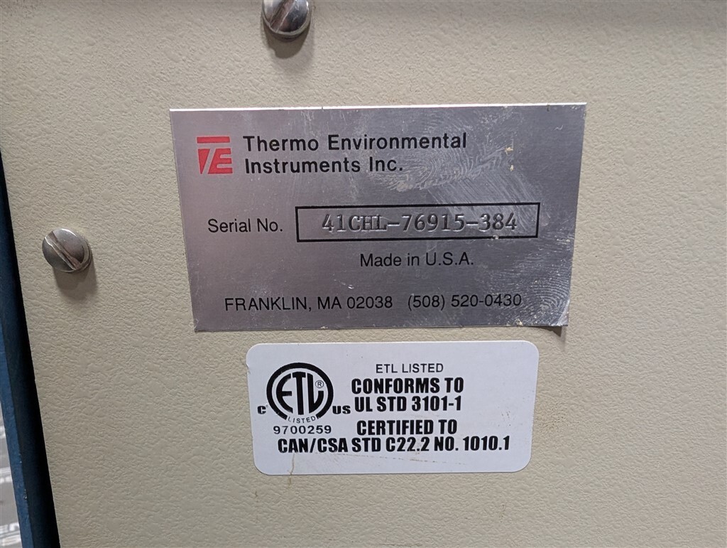 USED Thermo Environmental Instruments 41C High Level CO2 Carbon Dioxide Analyzer