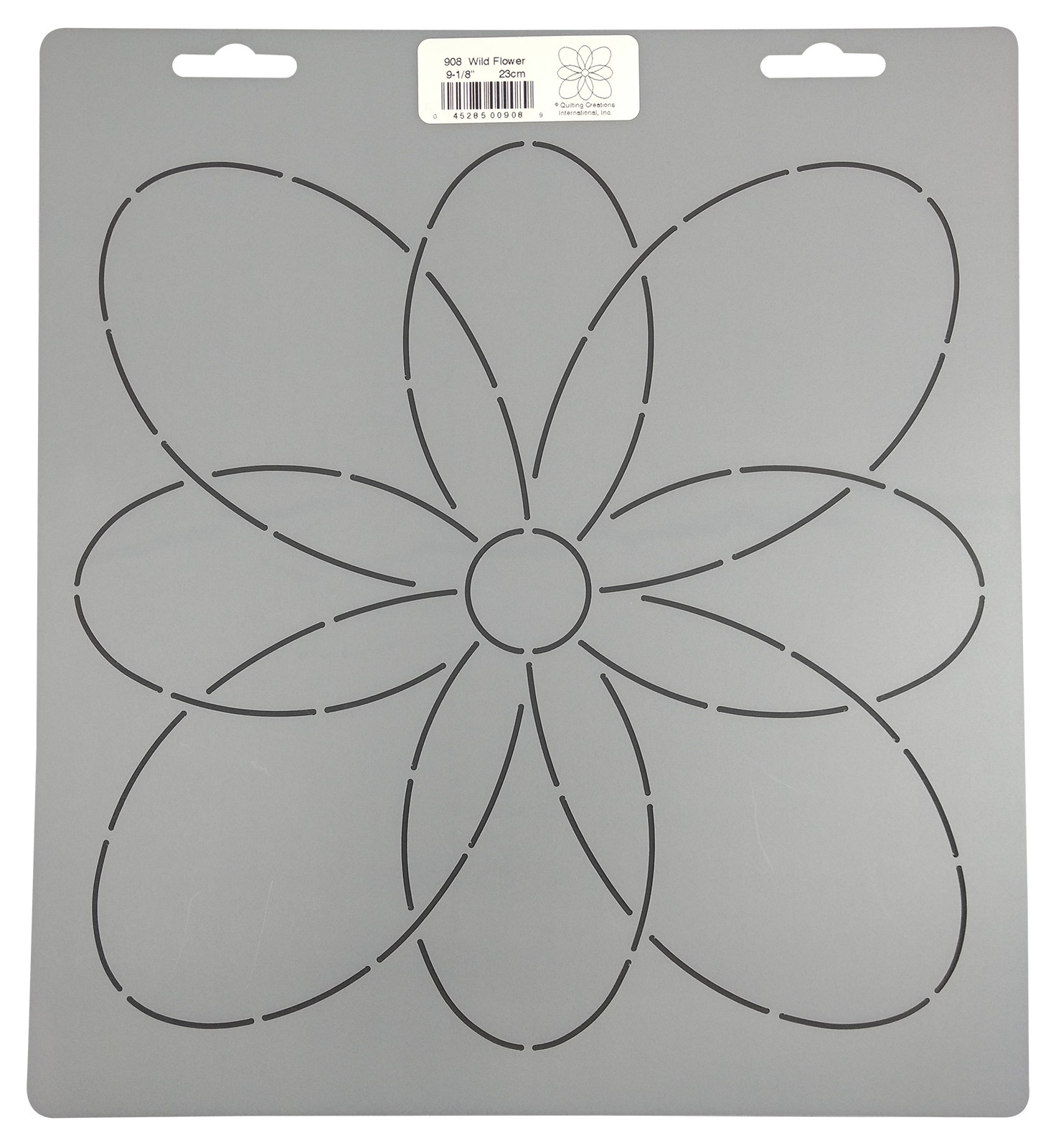 Quilting Stencil Simple Flower Quilt Pattern Block 9.1" Continuous Line Template