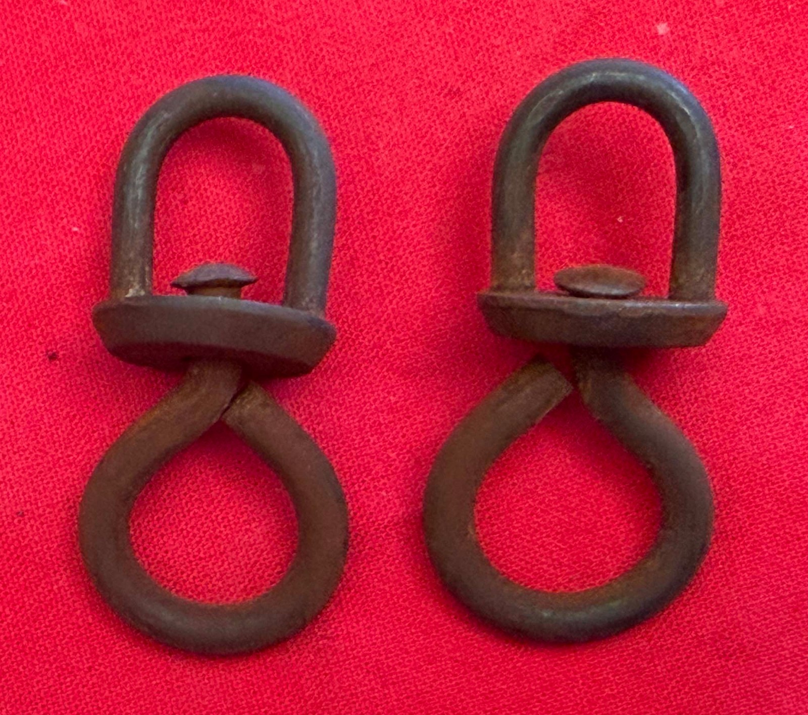 1 PR Handmade Cowboy Vaquero For Horse Bridle REIN CHAIN SWIVELS & HOOKS