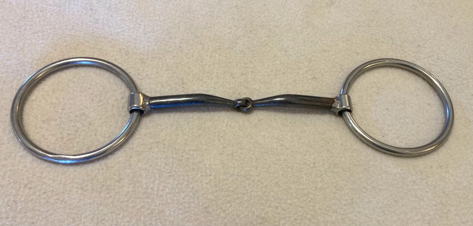 Loose O-ring Sweet Iron Horse Snaffle Bit with Copper Bars- 5 -1/4"