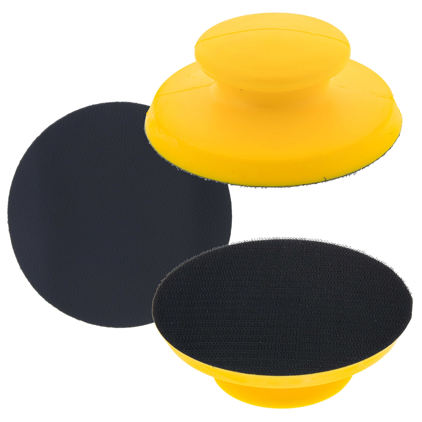 2ea 5" Round-Shaped Hand Sanding Block Pads for Hook & Loop and PSA 5" DA Discs