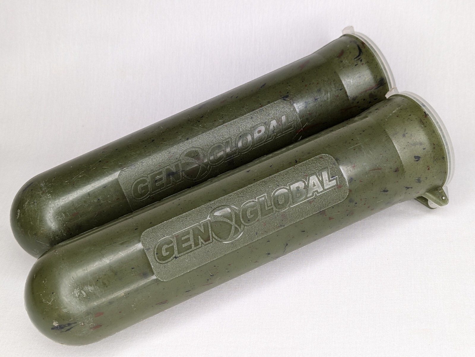 Lot of 2 - Gen Global Green Paintball Pod Holder 10"