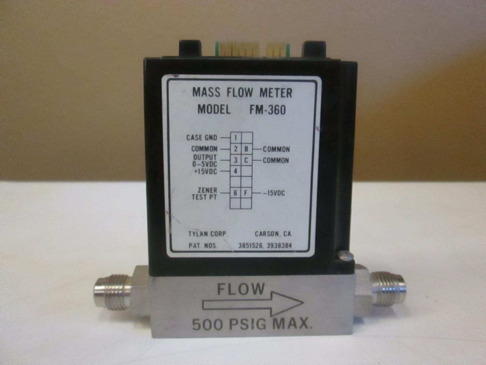 Tylan FM-360 Mass Flow Controller MFC, 1000 SCCM, N2, 1/4" MVCR