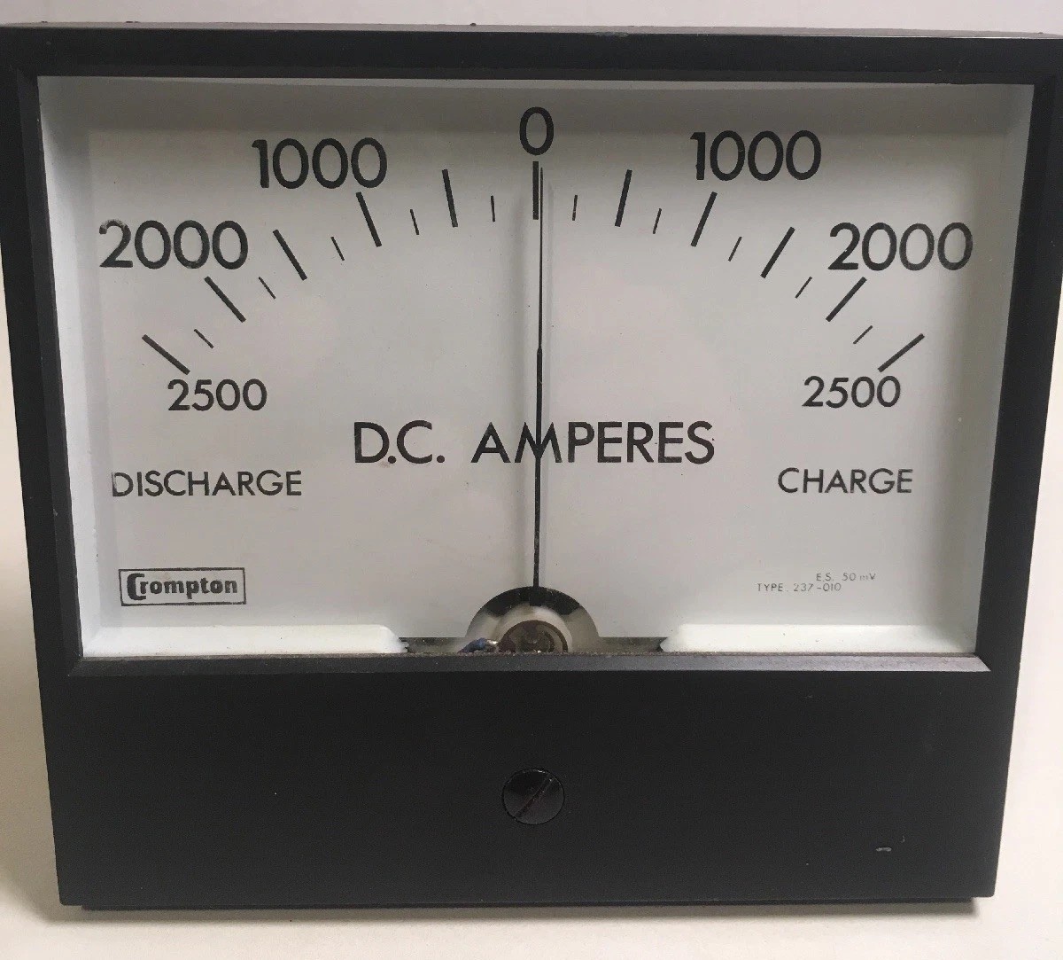 Crompton 237-010 DC Ammeter Panel Meter Gauge Tested Working Industrial
