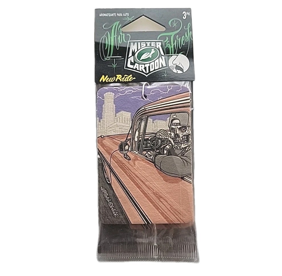 Mister Cartoon Turtle Wax New Ride Scent Air Freshener 3-Pk NEW-SEALED