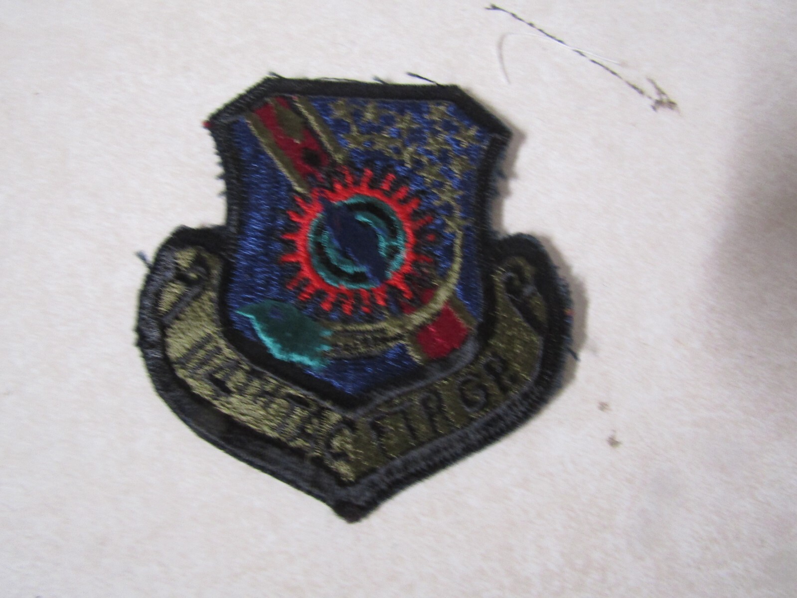 US MILITARY PATCH OLDER SEW ON USAF AIR FORCE 114TH FIGHTER GROUP