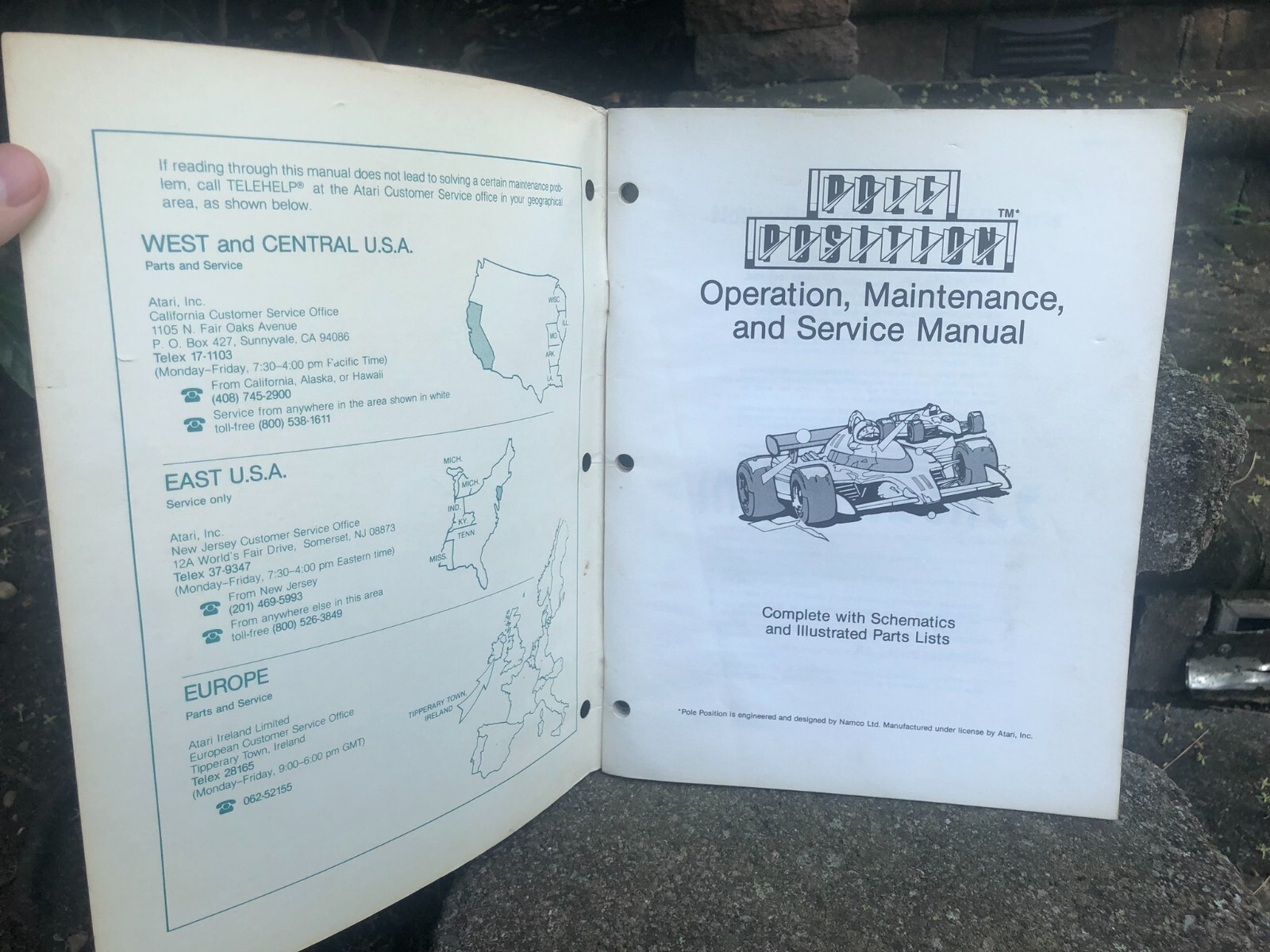 Pole Position by Atari Video Arcade Operation Maintenance Manual...4th Print