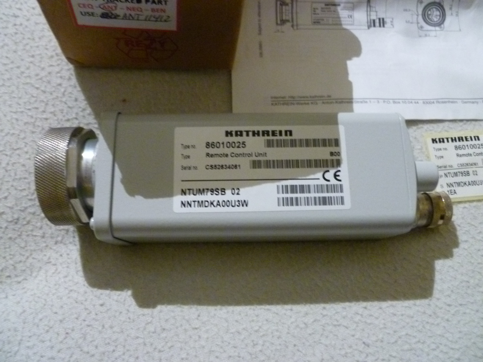 NEW NIB KATHREIN REMOTE CONTROL UNIT RCU 860 10025 BASE STATION ANTENNA 86010025