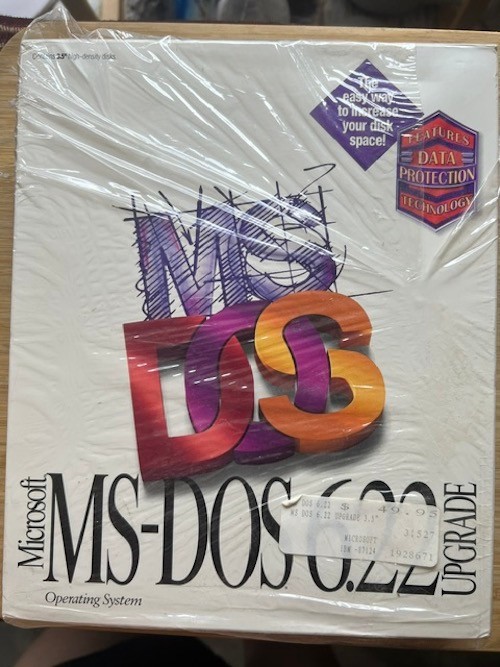 Microsoft MS-DOS 6.22 New in Box, 4 Disks, User Guide