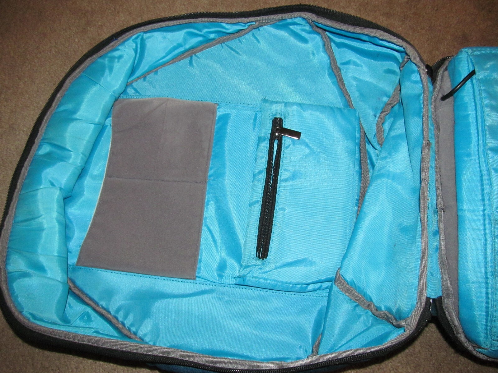 CoolBELL USB Charging Laptop Protection Backpack Blue/Gray