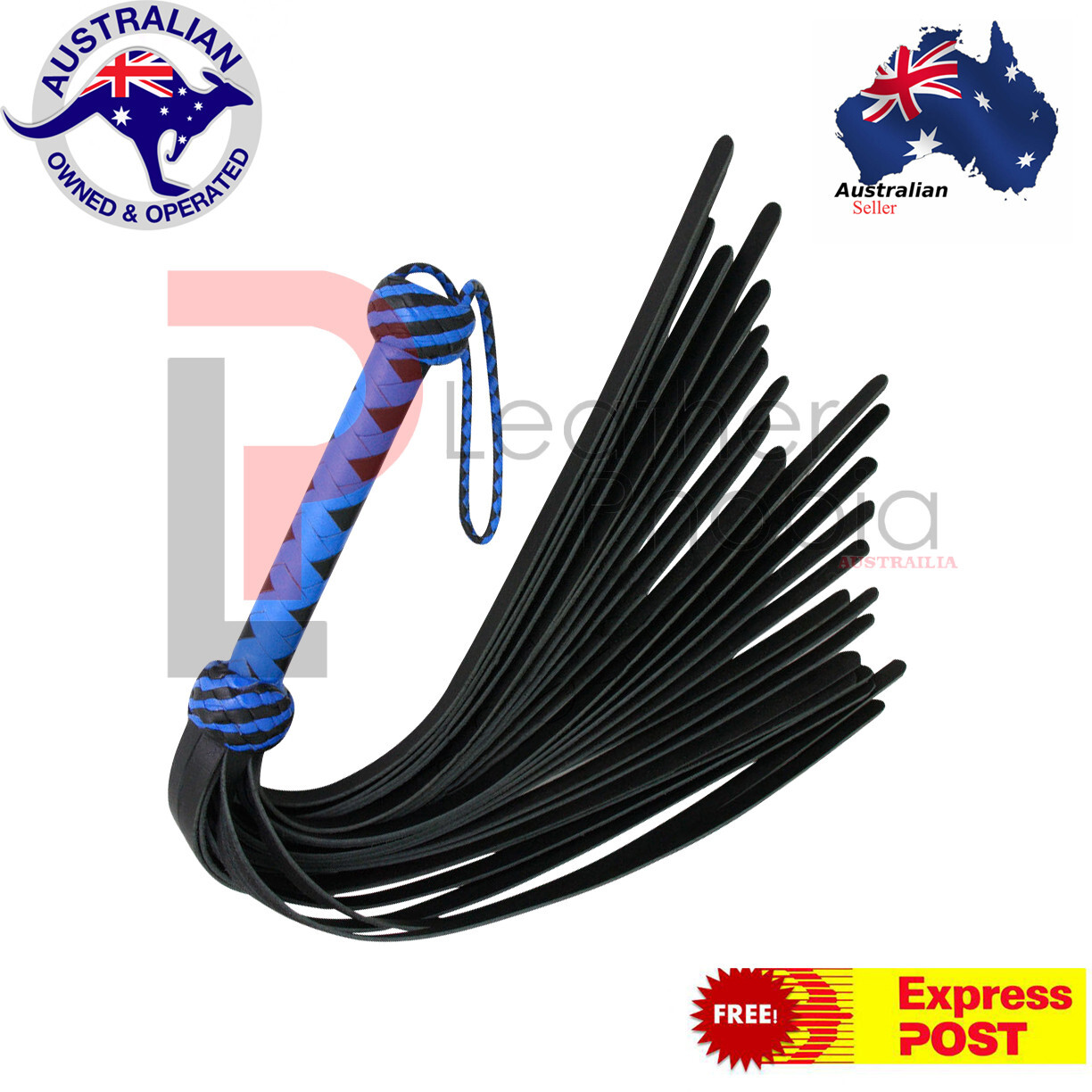Braided Tails Cow Hide Leather Flogger Fully Handmade Spanking Heavy Flogger Whi