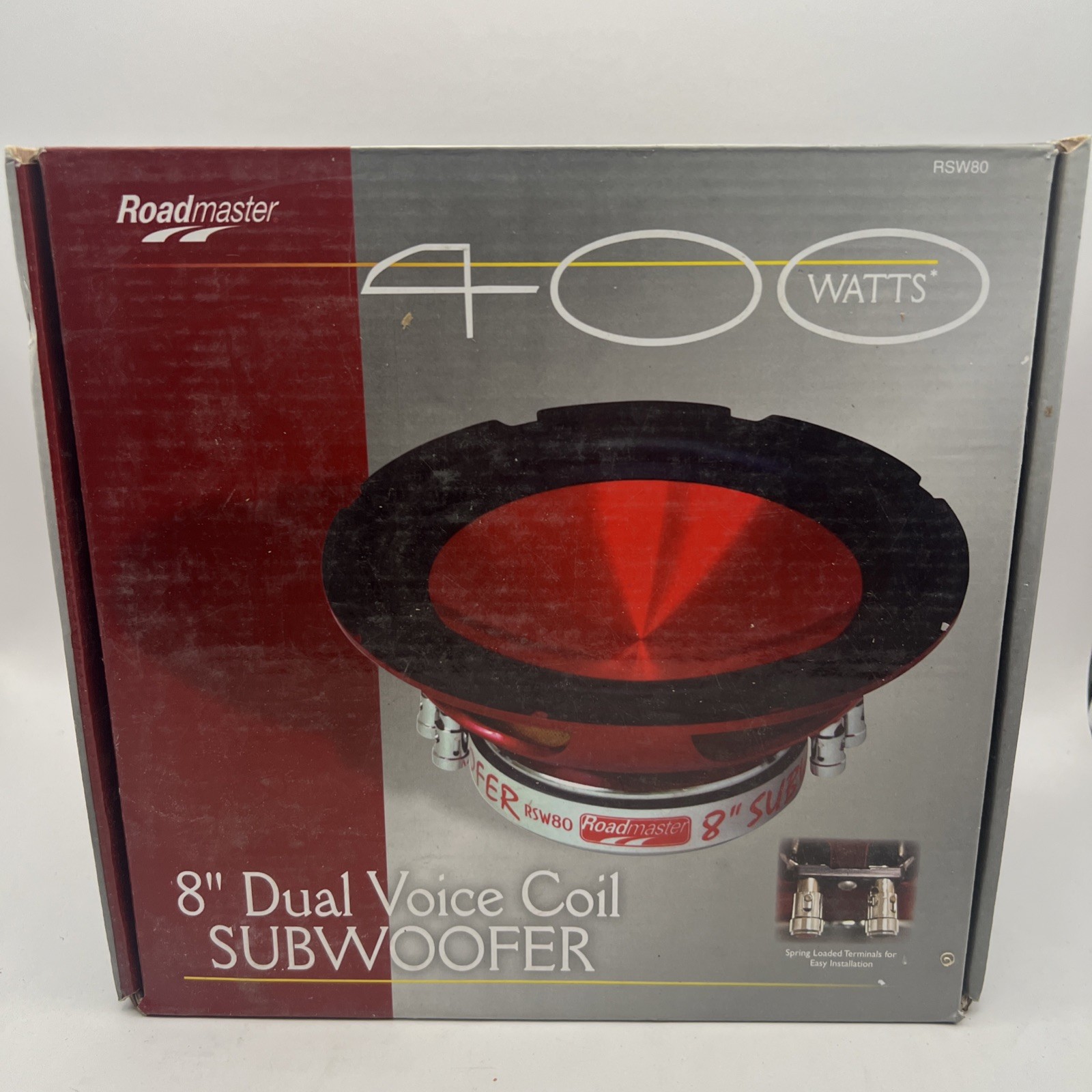 Roadmaster RSW80 8" Subwoofer DUAL VOICE COIL 400W
