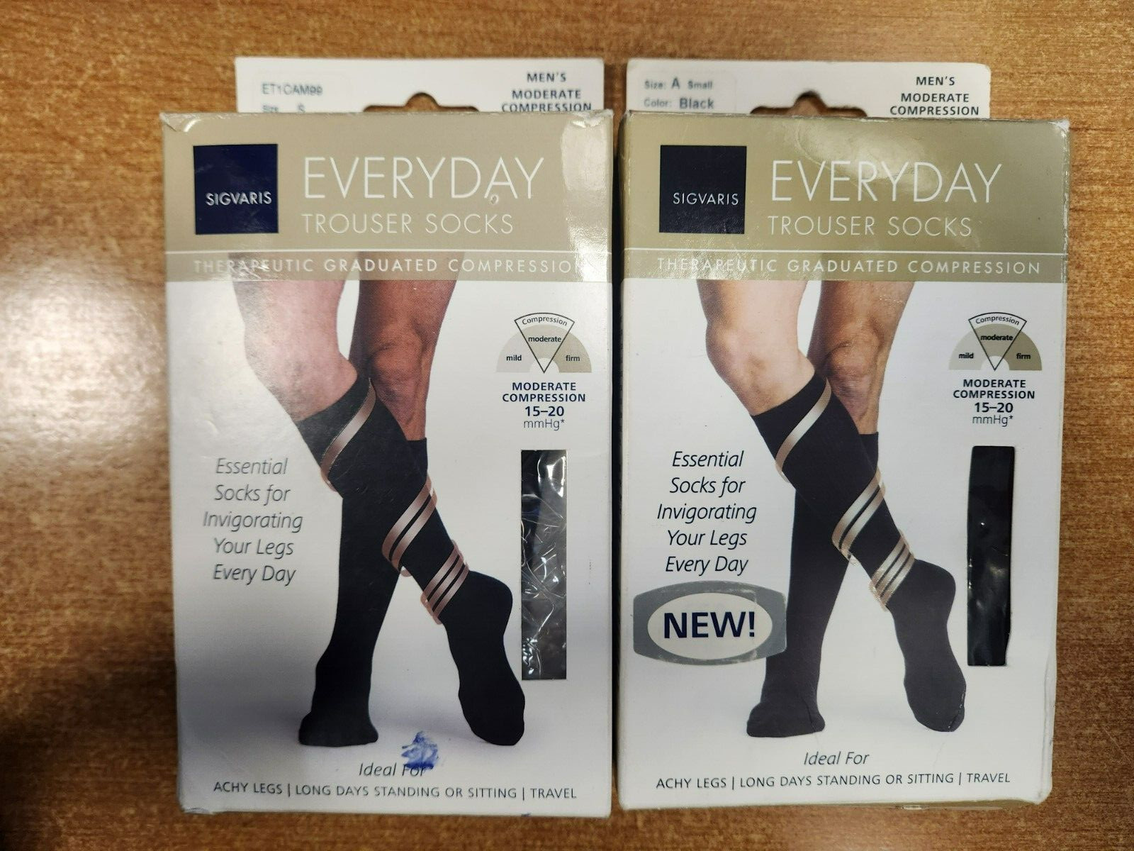 2 Pk: Sigvaris Men’s Everyday Compression Trouser Socks 15-20mmHg SMALL (AC2769)