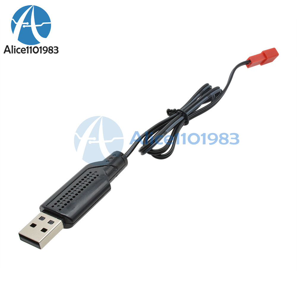 3.7V 500mA Output 1S Lipo Li-ion Battery USB Cable Charger Red JST Female Head