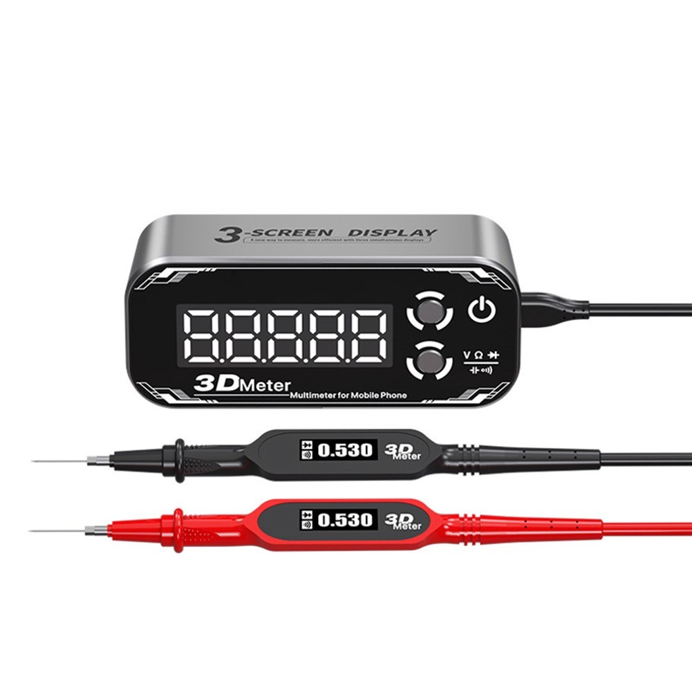 3D Meter Digital Multimeter with Triple Screen Display and 2000mAh