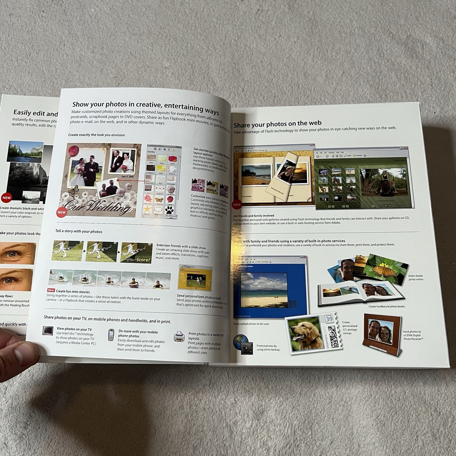Adobe Photoshop Elements 5.0 PC Software & Manual w/Inserts & Serial Numbers