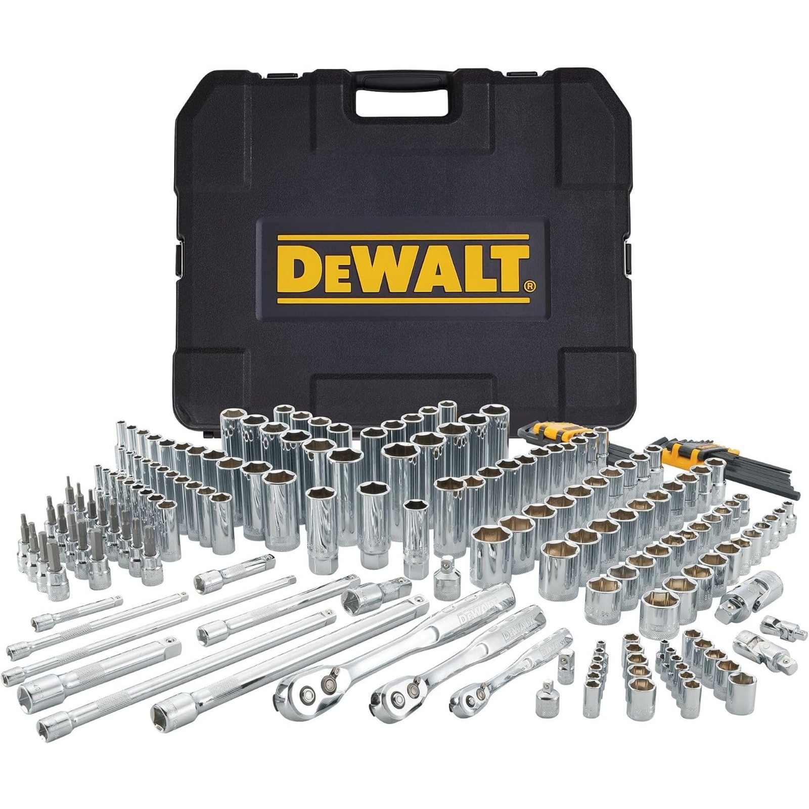 DEWALT DWMT75049 192-Pc Mechanics Tool Set – SAE/Metric, Chrome Vanadium
