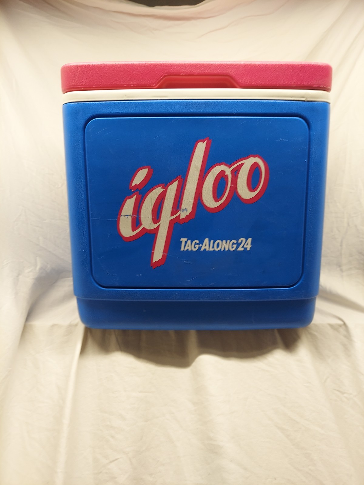 VTG 90’s 1992 Igloo Rainbow Tag-along 24 Sling Cooler Retro Crossbody Pink Blue