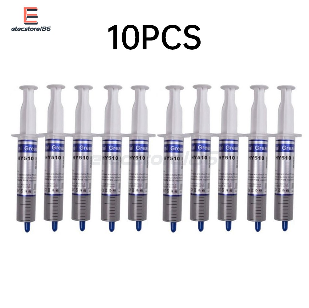 10PCS HY510 Grey Thermal Conductive Grease Paste For GPU CPU Chipset Cooling 30g