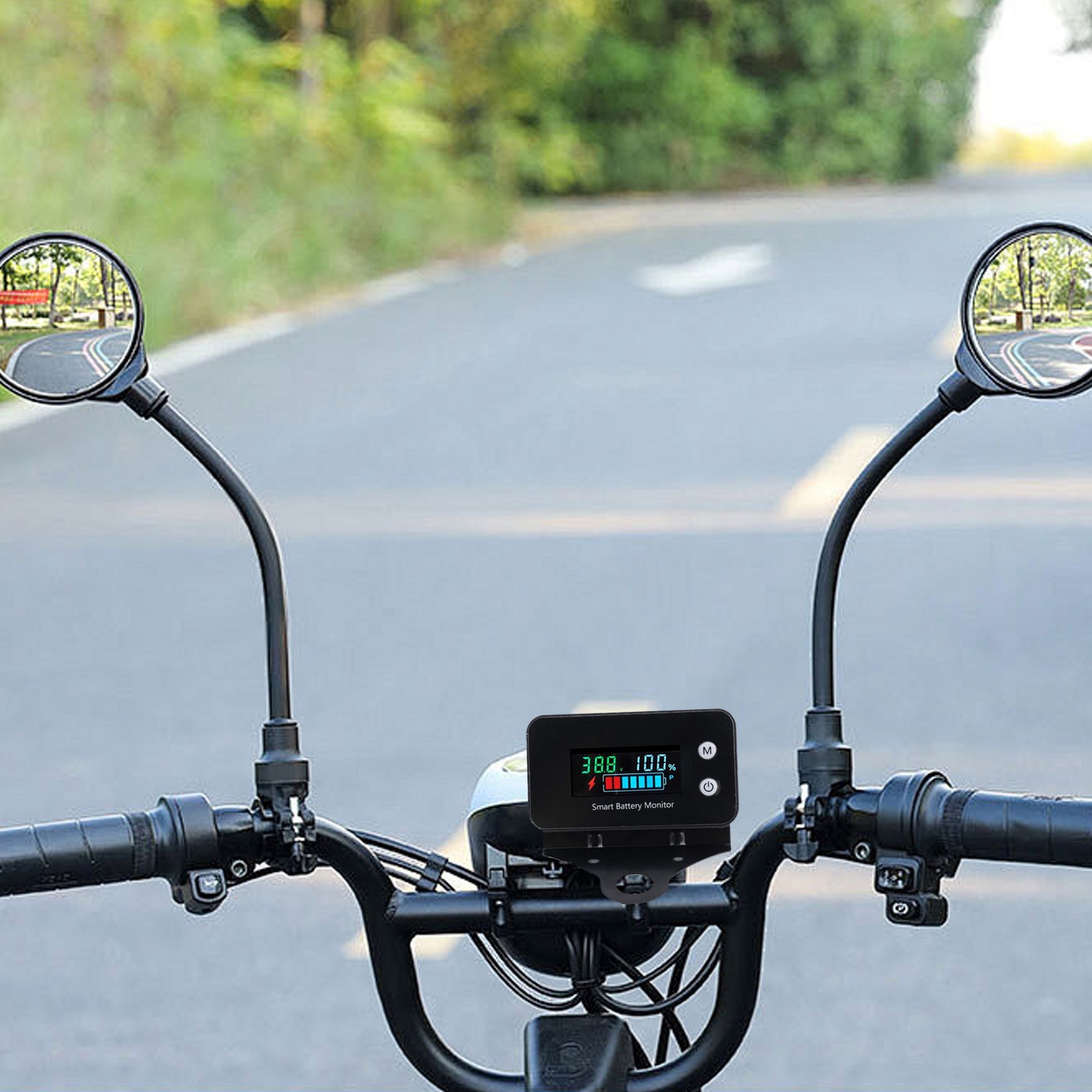 Easy to Use Battery Monitor with Bracket for Car Motorcycle Battery Meter