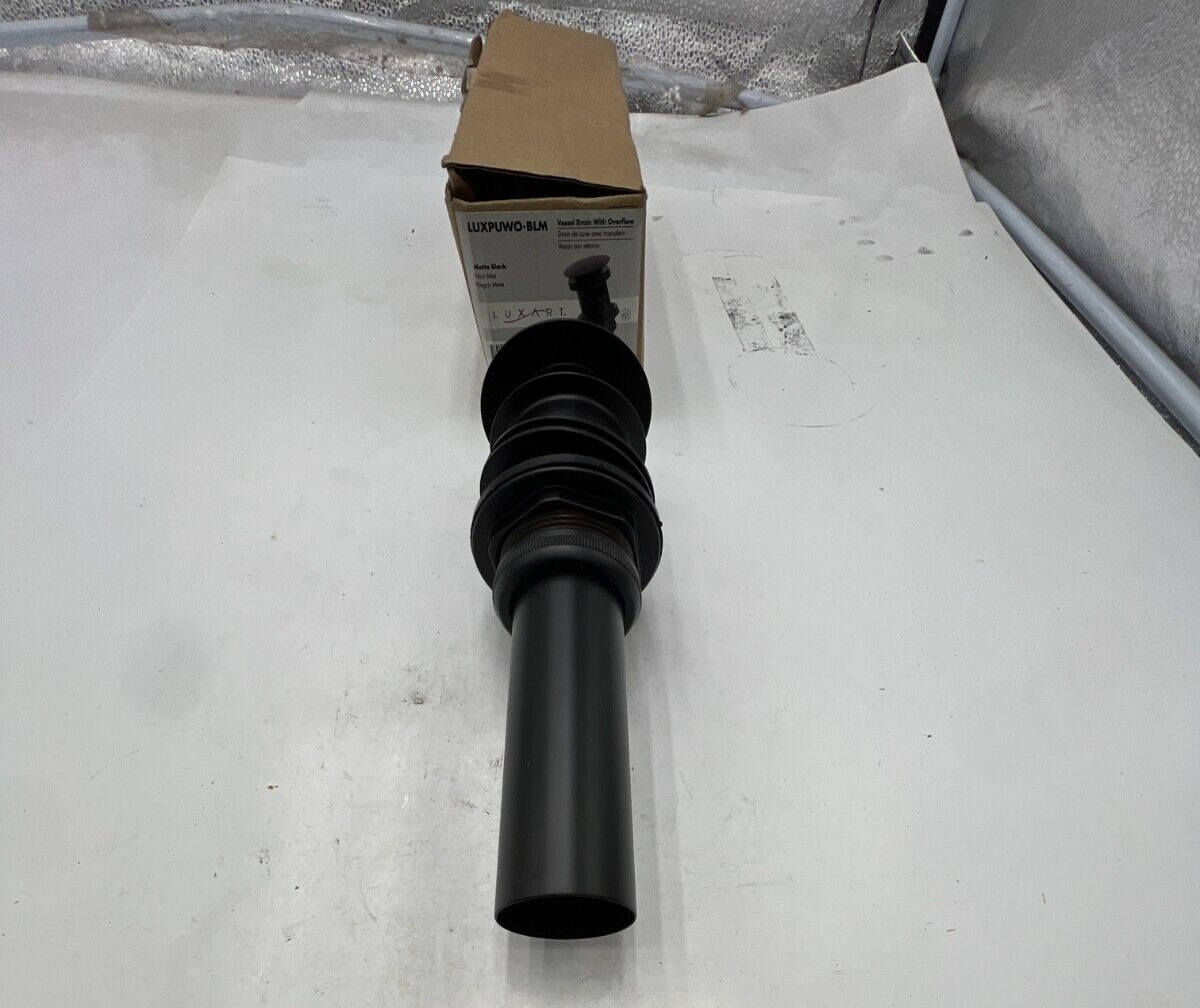 OEM Push Style Pop-Up VESSEL DRAIN with Overflow LUXPUWO-BLM