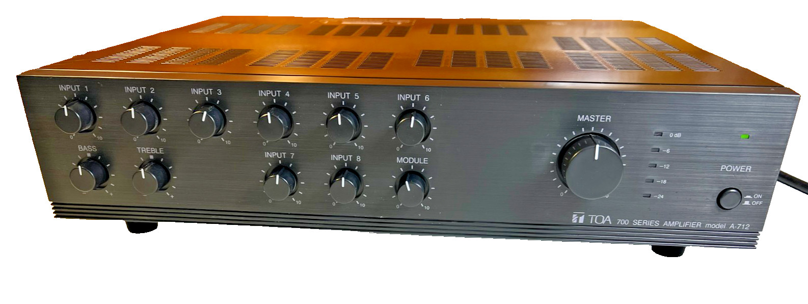 TOA A-712 700 120W Watt Commercial Mic Microphone Line Mixer Amplifier PA System
