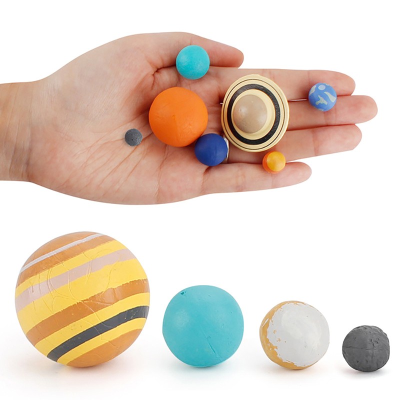 9 Pcs Solar System Plastic Cosmic Planet System Universe Model Educational T'Q6