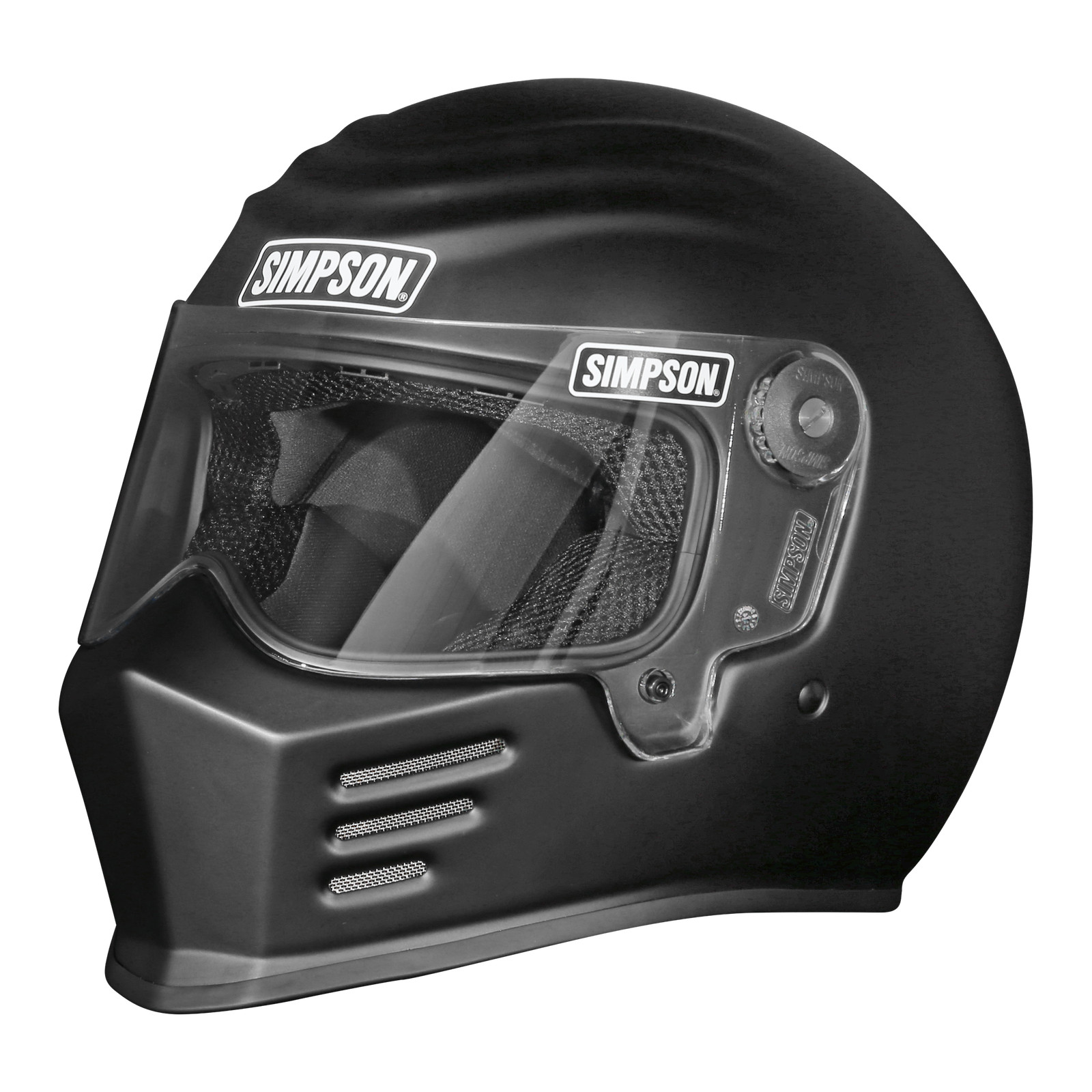 Simpson Outlaw Bandit 3 Motorcycle Helmet - Flat Black - Medium -Street or Track