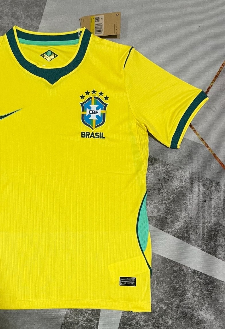 Men's Shirt Brazil World Cup 2026 Home Premium Stitched Player Version S-4XL
