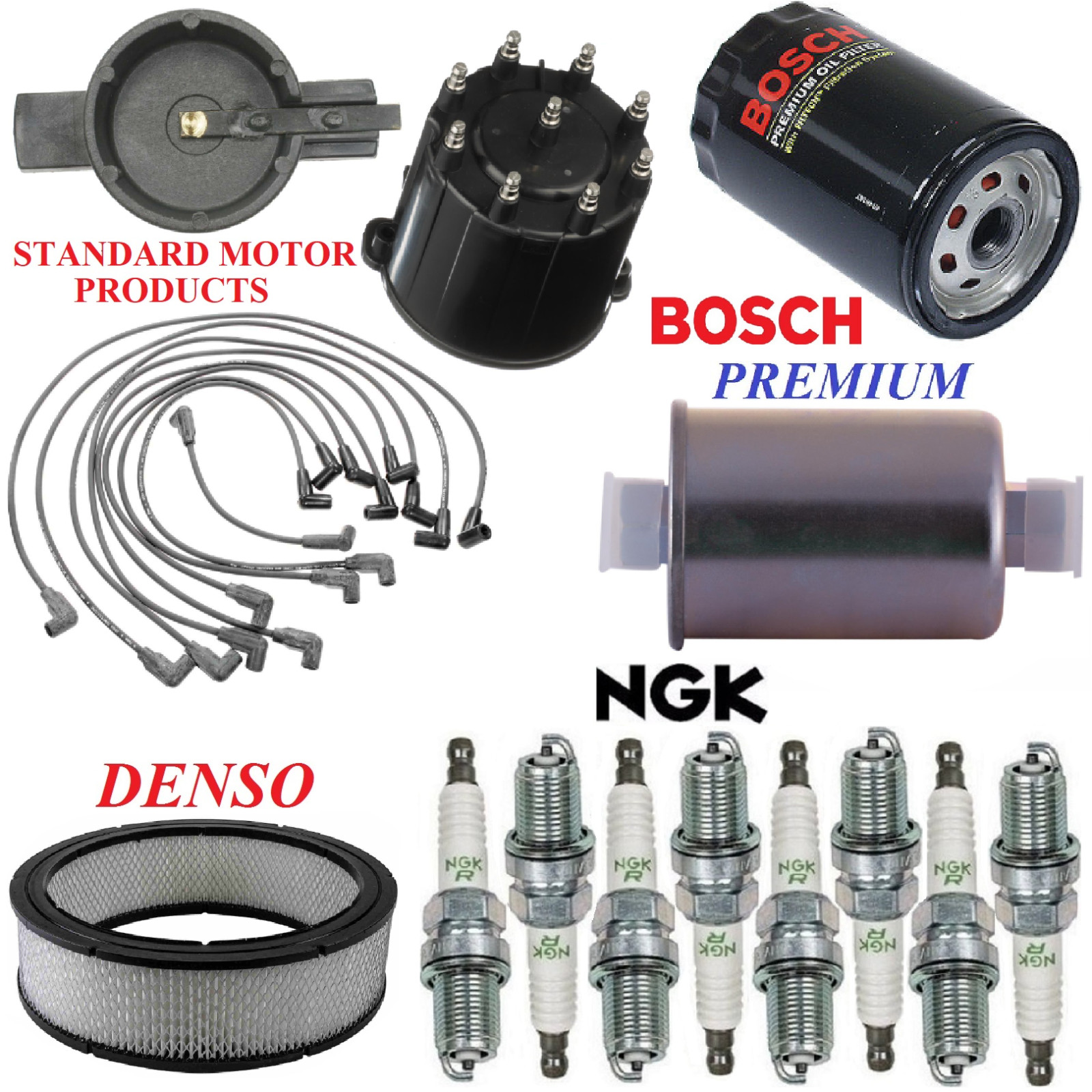 Tune Up Kit Filters Cap Wire Plugs For CHEVY K2500 V8 5.0L & 5.7L 4WD 1994-1995