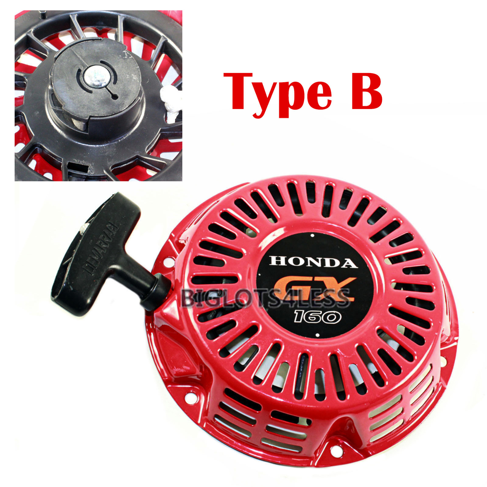 PULL START STARTER RECOIL TYPE B FOR HONDA GX120 GX160 GX200 5.5 6.5HP GENERATOR