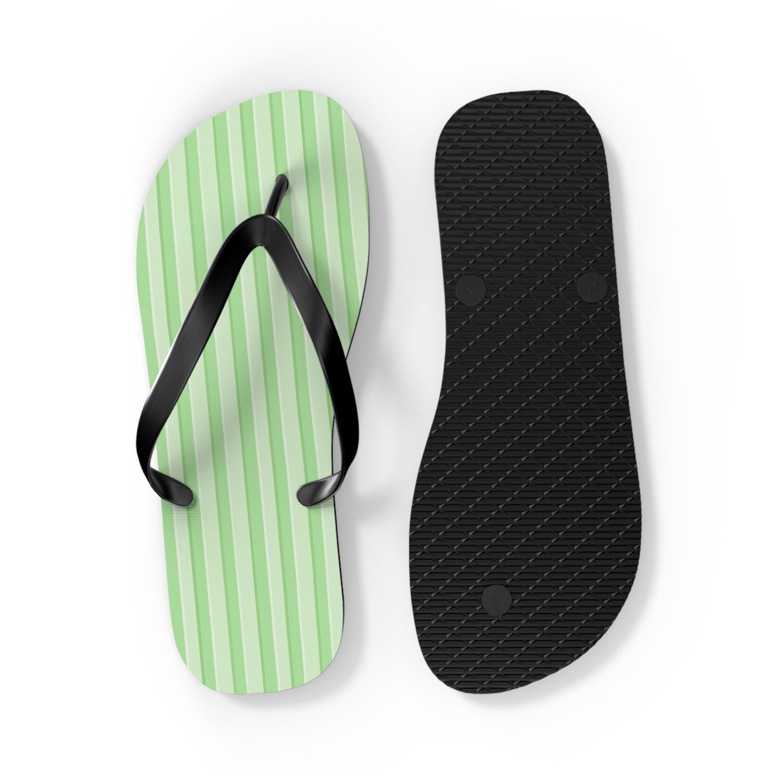 Mint Green Stripes Flip Flops – Beach Sandals