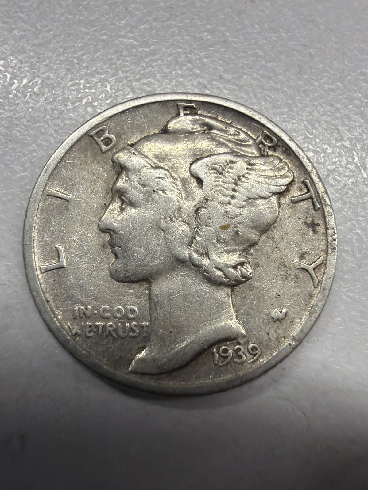 1939-D Mercury Dime - Actual Silver Coin  Shown Same Day Shipping