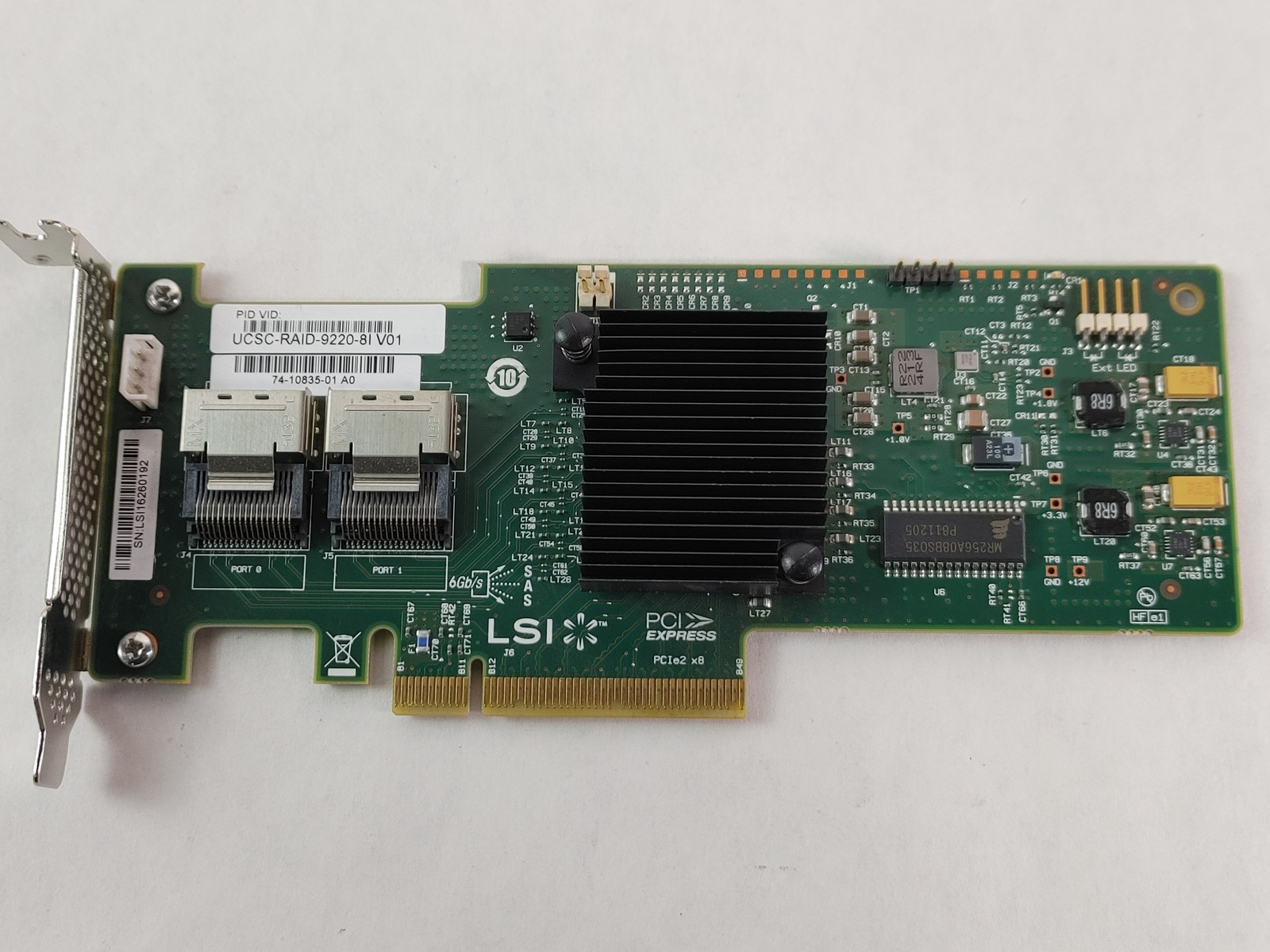 Lot of 2 Cisco MegaRAID?9220-8i UCSC-RAID-9220-8i PCI-E x8 Low Profile RAID Card