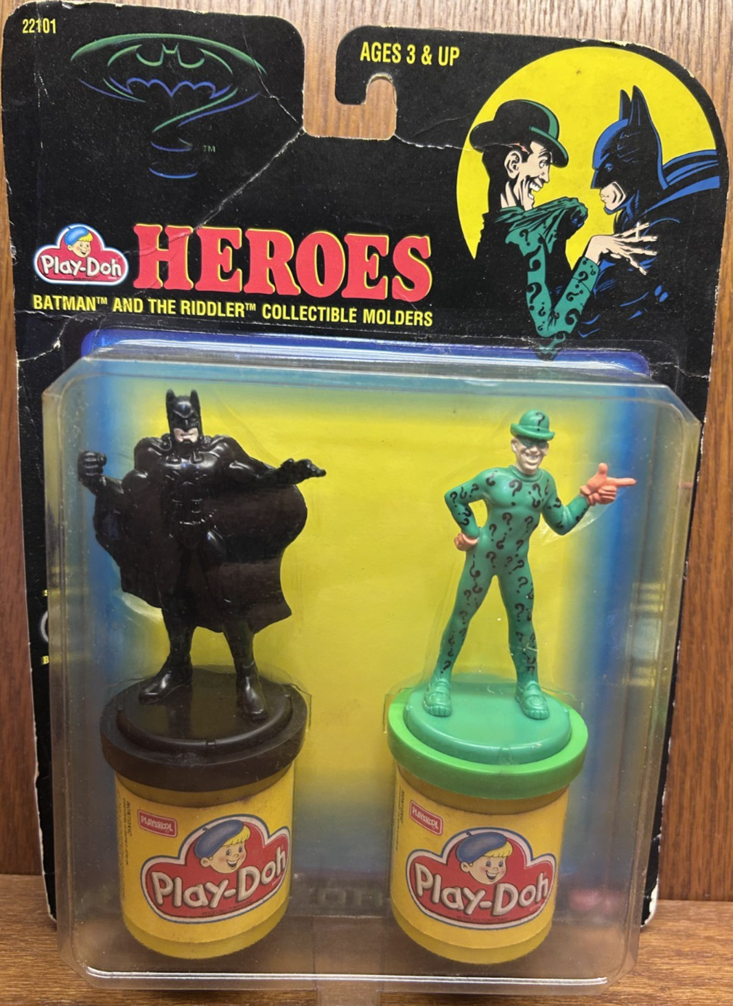1995 Batman Returns Play-Doh Heroes Batman & Riddler Collectible Molders