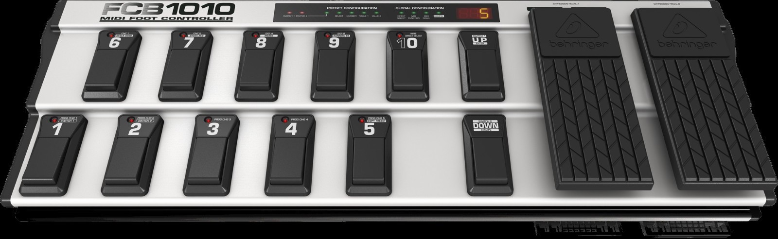 Behringer FCB 1010 MIDI Foot Controller with 2 Expression Pedals (NIB) !