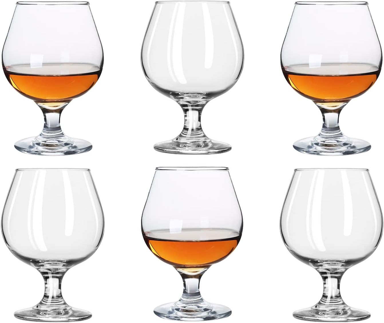 Glasses Set of 6 Cute Brandy Cognac Glasses