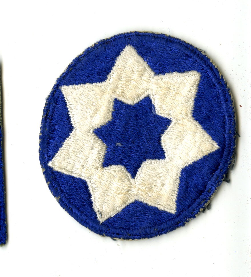 7th Service Command White Back Patch WWII Vintage Plains States