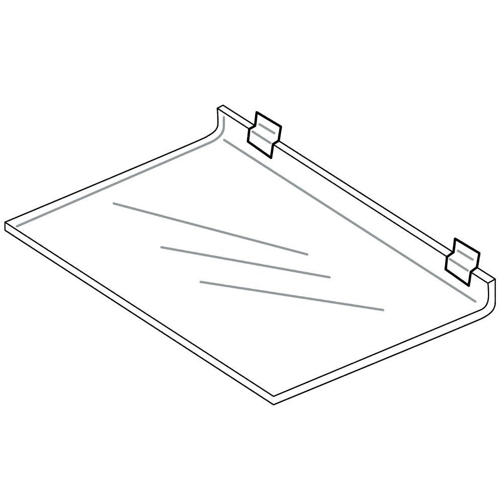16" x 12" Acrylic Slatwall Display Shelves