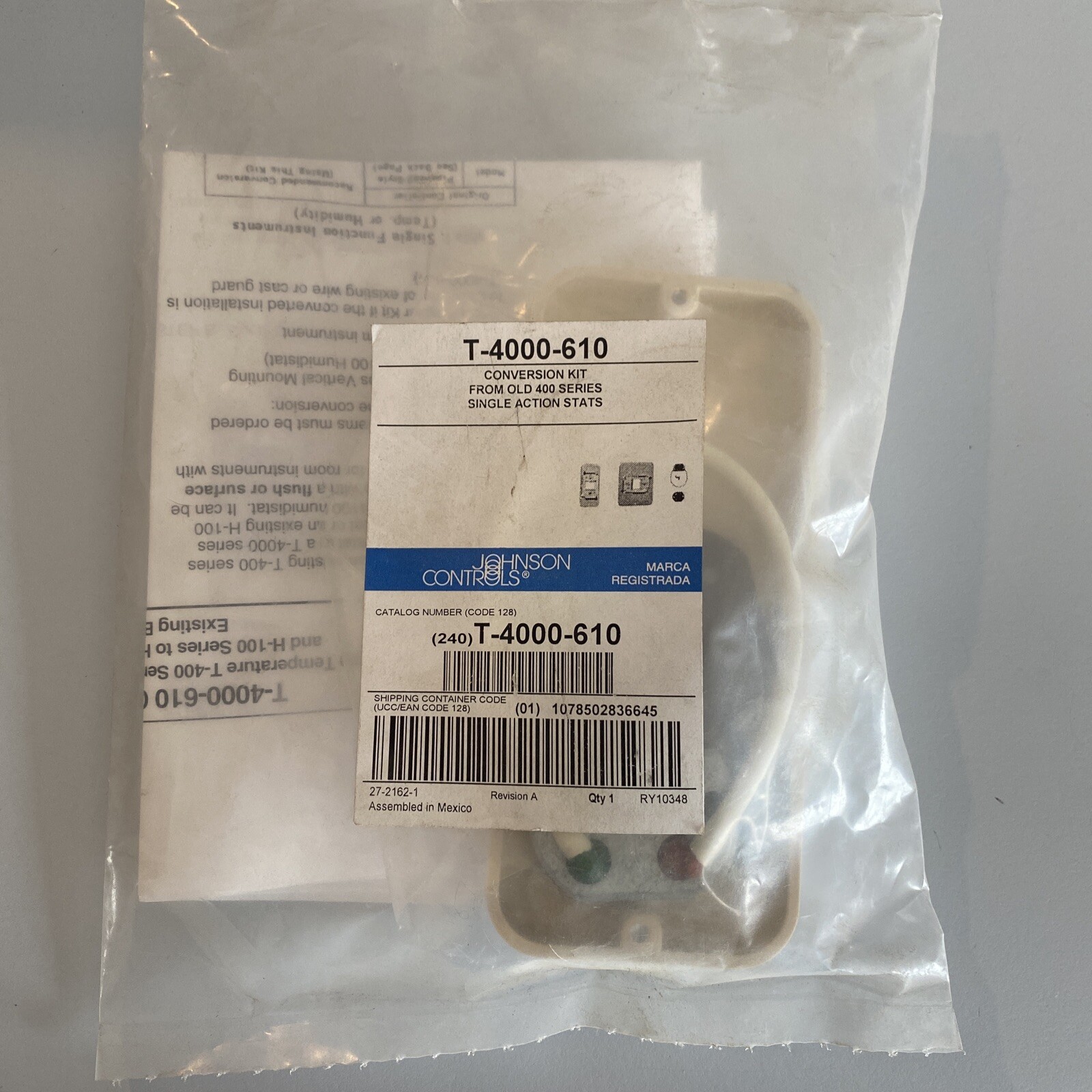 Johnson Controls T-4000-610  Thermostat Conversion Kit *Brand New Sealed*
