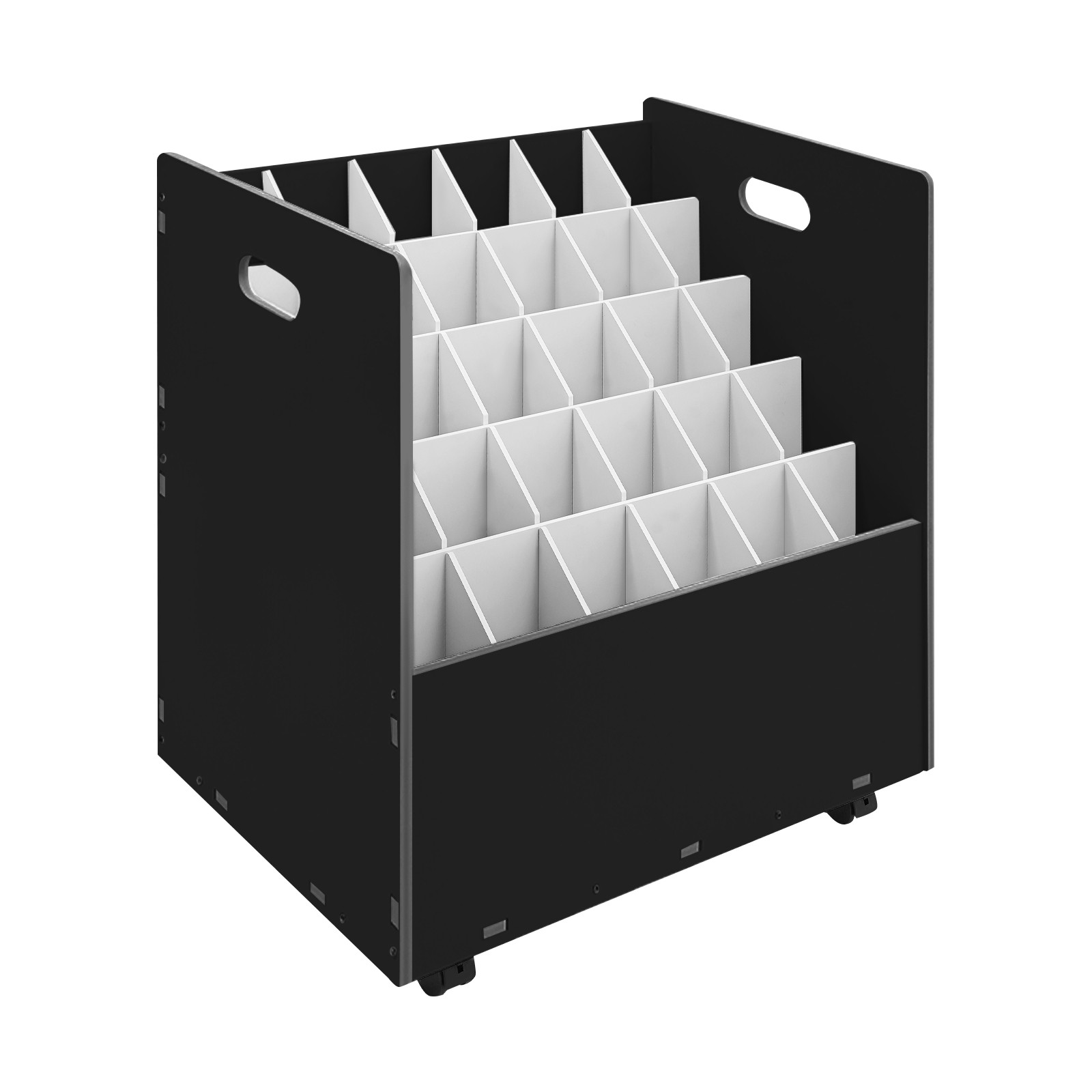 Mobile Roll File Storage Rack, Roll Files Storage Cabinet with Wheels, 30 Slots