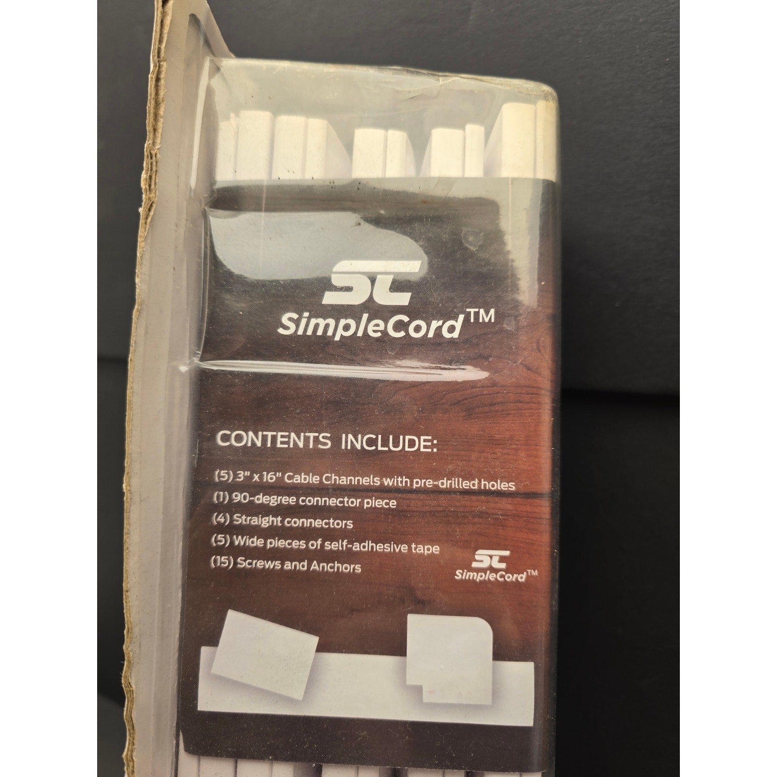 SimpleCord Cable Concealer II White Kit New Unopened Box