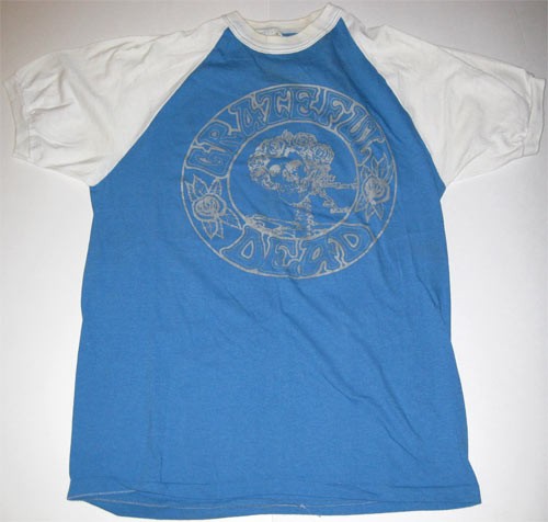 Grateful Dead Spartan Stadium 1979 Tour ULTRA RARE Blue/White Sleeve Shirt VTG
