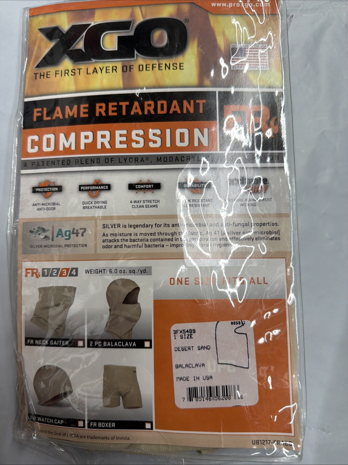 XGO Fire Retardant Compression Balaclava Desert Sand